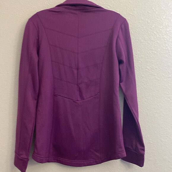 BCG Jacket Womens Athletic Gray Front Zipper Long Sleeve Pockets Fitted Sz L - Picture 3 of 4